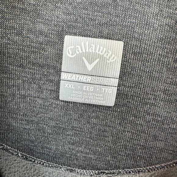 Callaway Mens Pullover XXL Gray Golf 1/4 Zip Weather Series Swing Tech Polyester - Picture 12 of 16